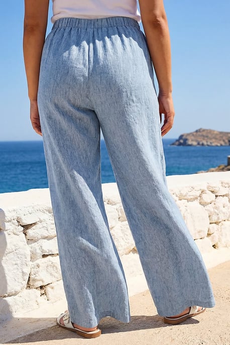 Curve Textured Wide Leg Trousers - Image 3