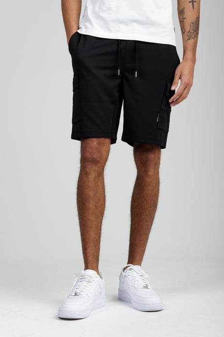 Black Cargo-Style Shorts - Image 1