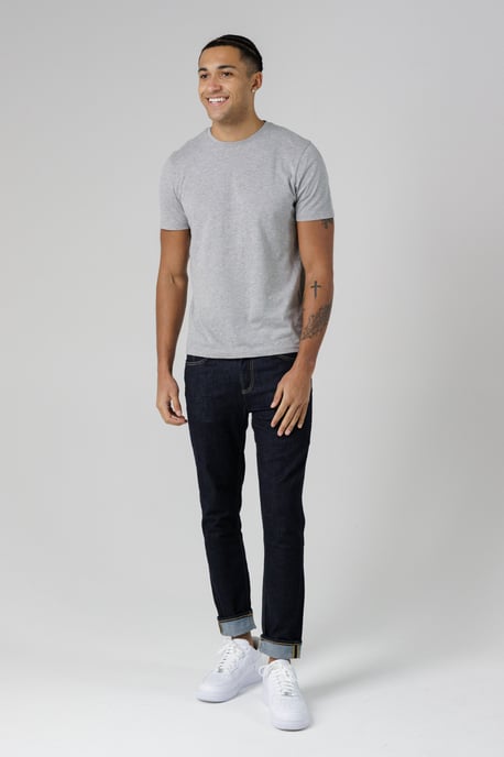 Dark Navy Organic Cotton Blend Skinny Fit Mid-Rise Denim Jeans - Image 3
