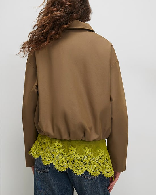 River Island Womens Jacket Khaki Utility Zip Through Harrington - Image 3