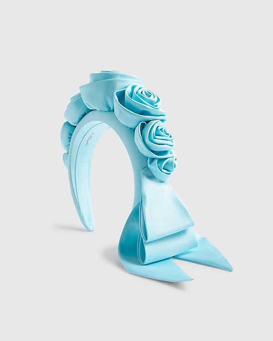 River Island Womens Headband Blue Rose 3D Floral Edwina Ibbotson - Image 4