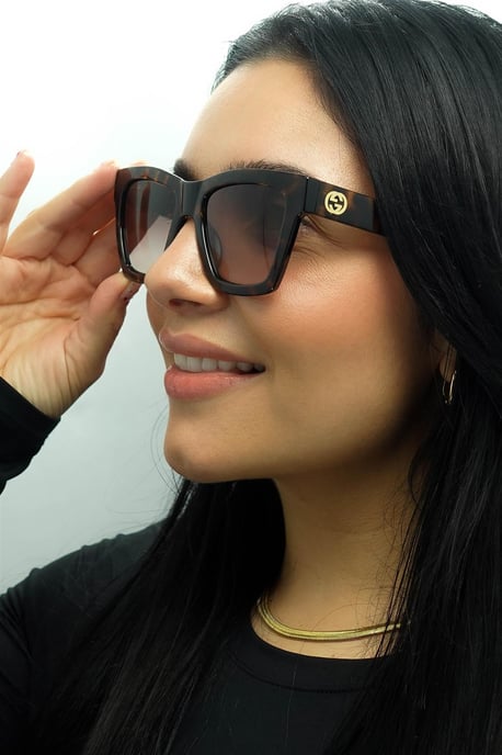 Gucci Square Womens Havana Brown Gradient Sunglasses GG1714S - Image 5