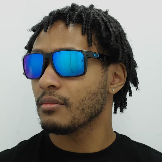 Oakley Square Mens gepolijst zwarte prizm saffier zonnebril - Image 5