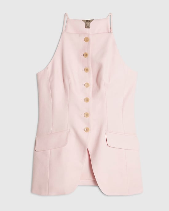 River Island Womens Waistcoat Pink Longline Sleeveless Button - Image 6