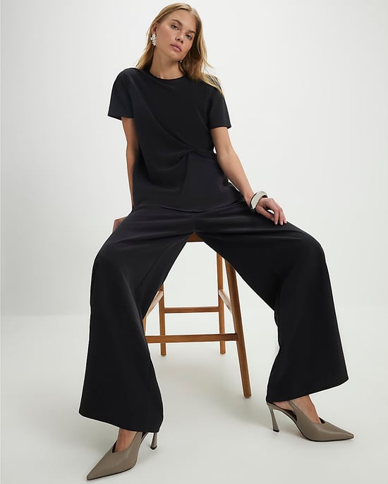 River Island Womens Straight Leg Trousers Black - Image 2
