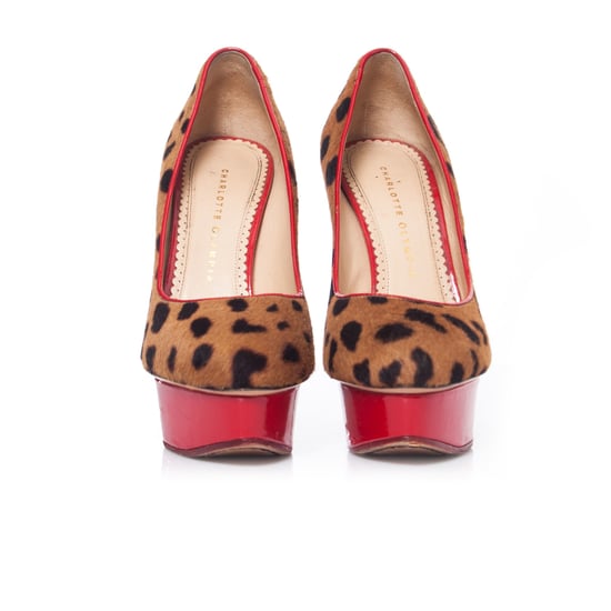 Charlotte Olympia leopardmönstrade Polly-pumps i ponnyskinn. - Image 3