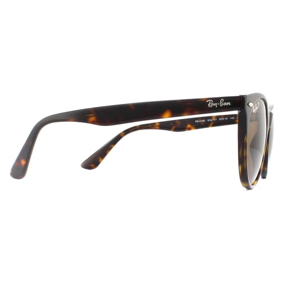 Ray-Ban Sunglasses Wayfarer II RB2185 902/57 Striped Havana Brown Polarized - Image 4