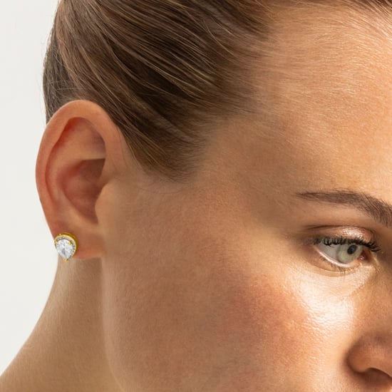 Luxenter, theli oorbellen in 925 sterling zilver en glanzende 18K vergulde zirkonia afwerking - Image 3