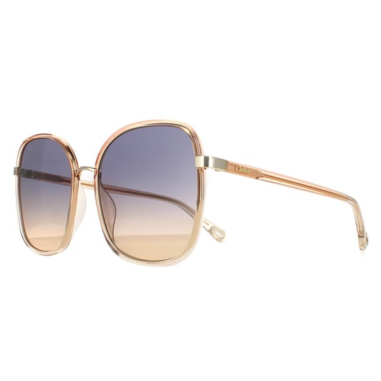 Chloe Square Womens Orange Crystal Fade and Gold Blue to Brown Gradient CH0031S Franky - Image 2