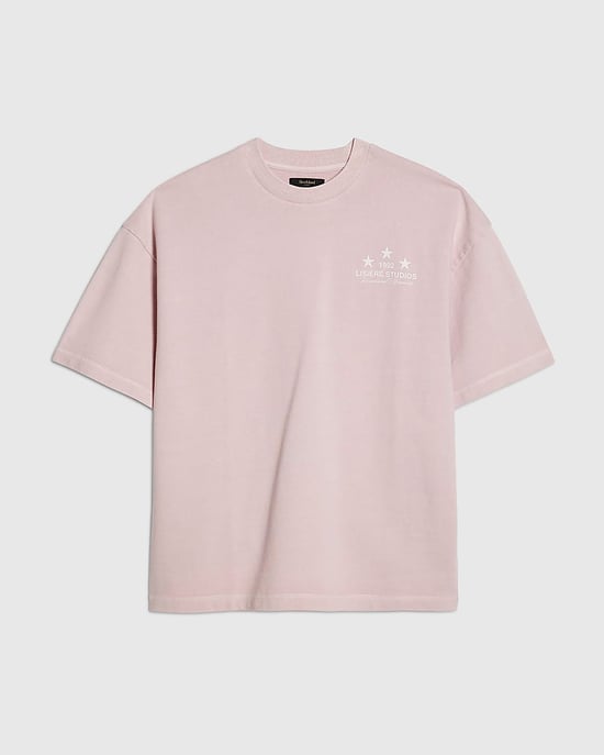 River Island Mens T-Shirt Pink Oversized Fit Lisiere Studios - Image 6
