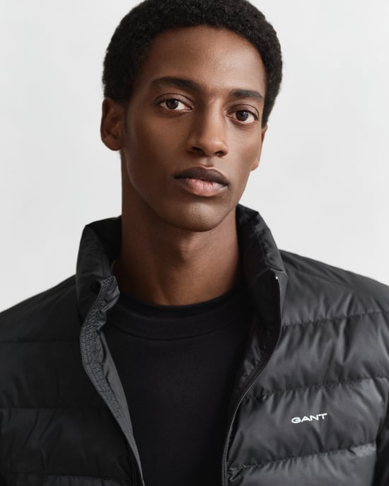 Light Down Padded Jacket in Black - Image 3