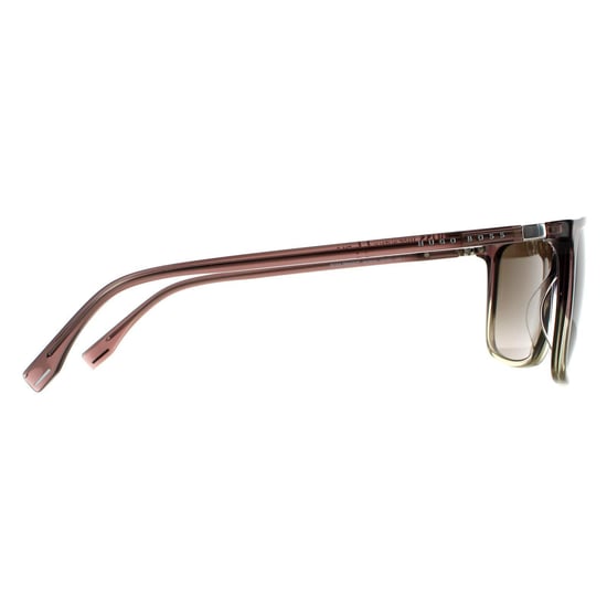 Hugo Boss Square Mens Brown Grey Brown Gradient Sunglasses - Image 4