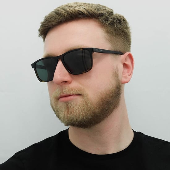 Hugo Boss Square Mens Dark Havana Green Sunglasses - Image 6