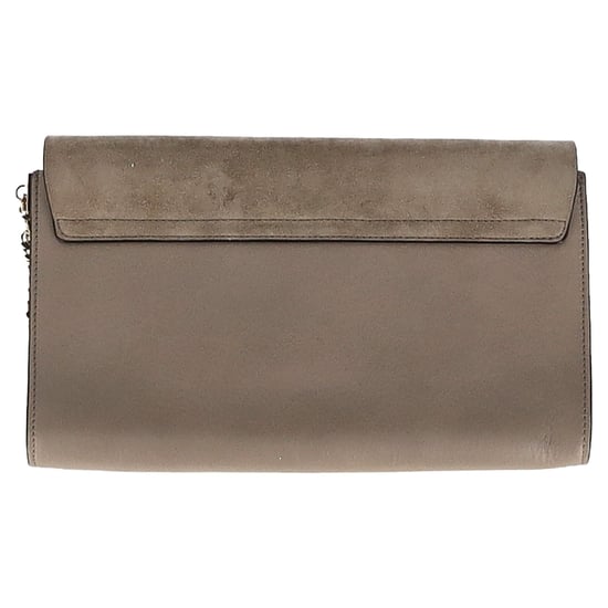 Chloé Faye Clutch Bag in Grey Suede - Image 4