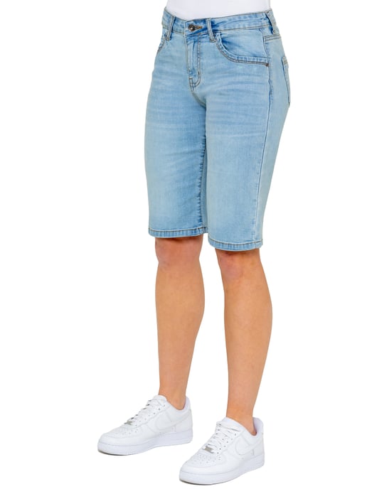 Enzo | Womens Long Denim Shorts - Image 4