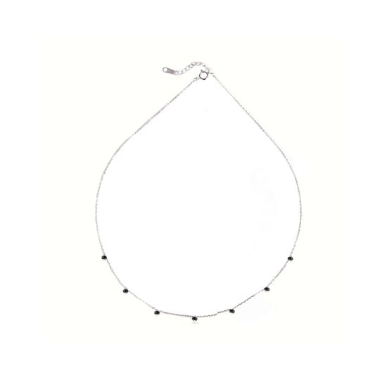 Luxenter khosar halsband i 925 sterling silver och onyx med rodiumpläterad yta - Image 3