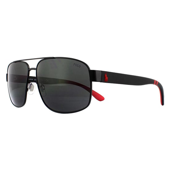 Polo Ralph Lauren Aviator Heren Mat Zwart Grijze Zonnebril - Image 2