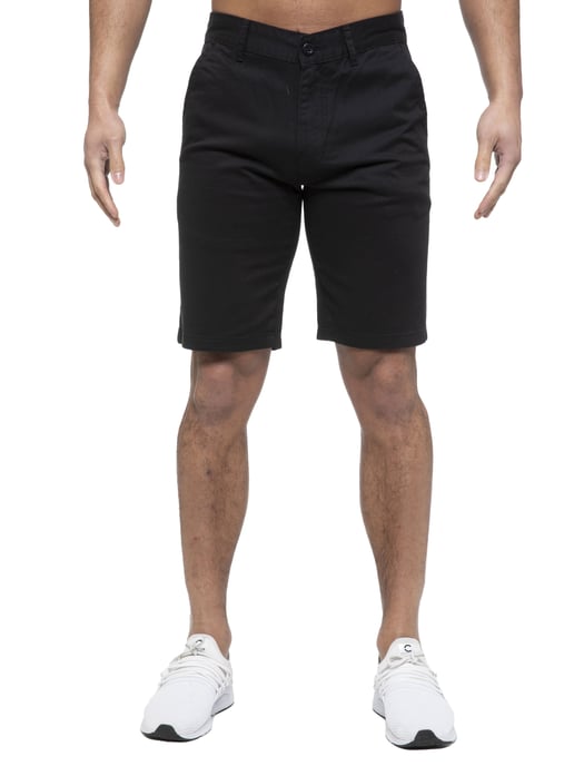 Enzo | Mens Chino Shorts In Black - Image 3