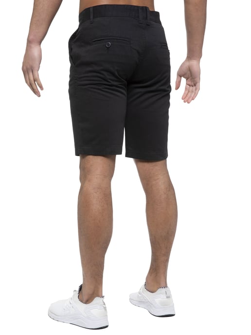 Enzo | Mens Chino Shorts In Black - Image 4
