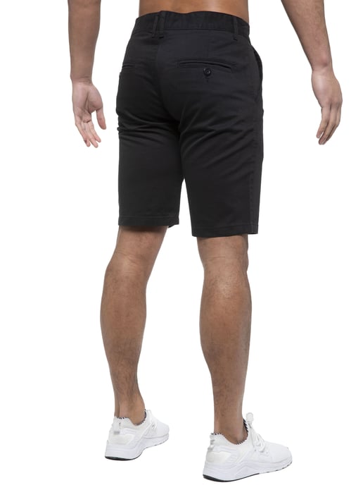 Enzo | Mens Chino Shorts In Black - Image 5