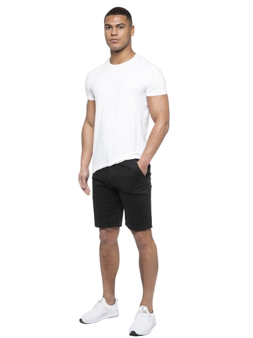 Enzo | Mens Chino Shorts In Black - Image 6