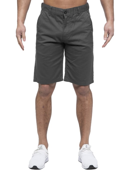 Enzo | Mens Chino Shorts In Grey - Image 3