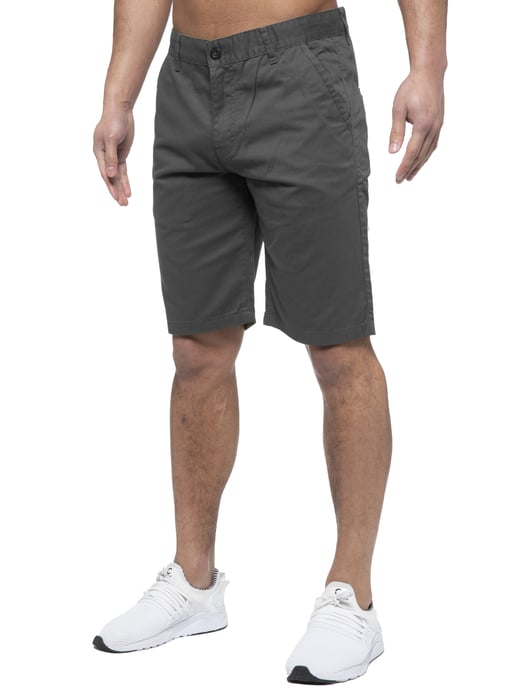 Enzo | Mens Chino Shorts In Grey - Image 4