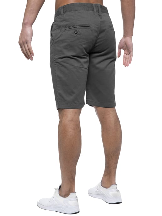 Enzo | Mens Chino Shorts In Grey - Image 5