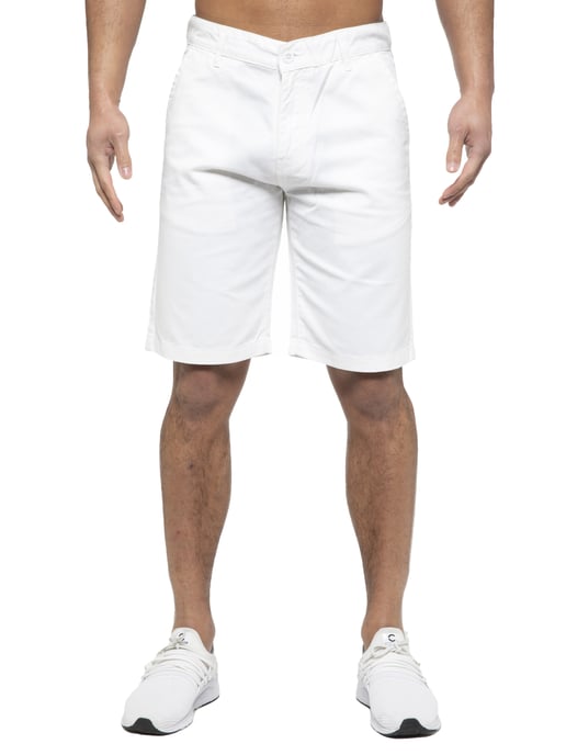 Enzo | Mens Chino Shorts In White - Image 3