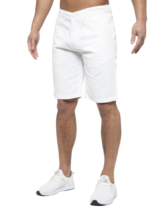 Enzo | Mens Chino Shorts In White - Image 4