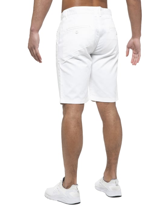 Enzo | Mens Chino Shorts In White - Image 5