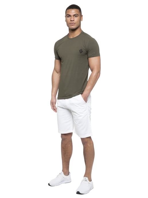 Enzo | Mens Chino Shorts In White - Image 6