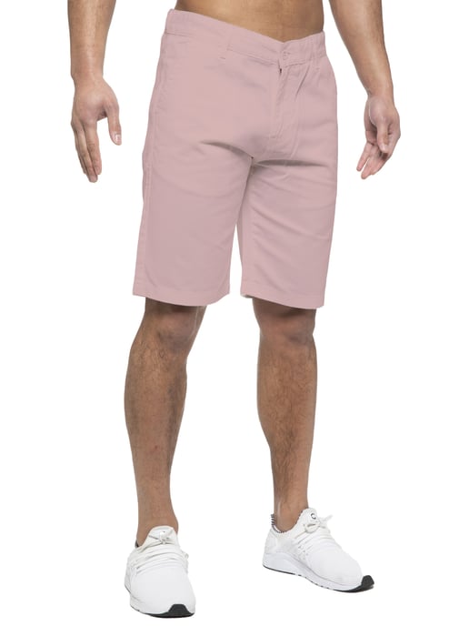 Enzo | Mens Chino Shorts In Pink - Image 2