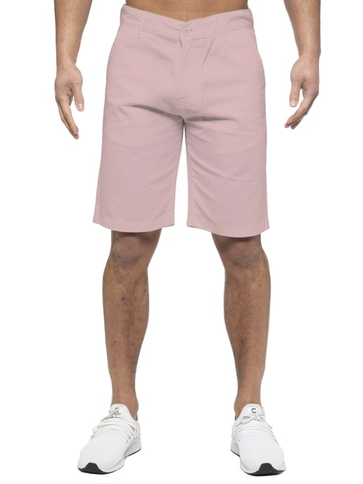 Enzo | Mens Chino Shorts In Pink - Image 3