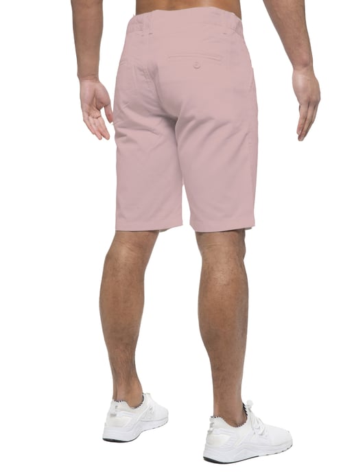 Enzo | Mens Chino Shorts In Pink - Image 5