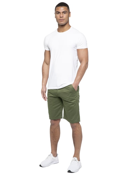 Enzo | Mens Chino Shorts In Khaki - Image 6
