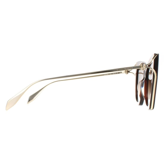 Alexander McQueen Cat Eye Dames Bruin Gold Bruin Gradient AM0375S - Image 4