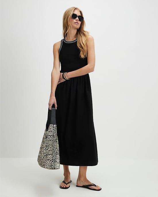 River Island Womens Maxi Dress Black Sleeveless Round Neck - Image 1