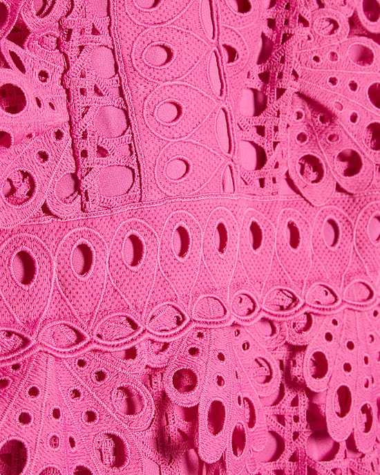River Island Womens Mini Dress Pink Premium Lace Edwina Ibbotson - Image 5