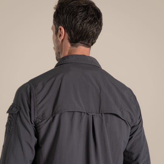 Craghoppers Mens Adventure III Nosilife Long-Sleeved Shirt (Black Pepper) - Image 3