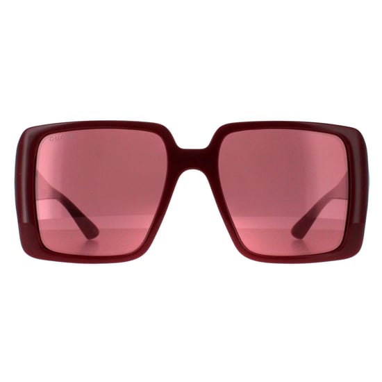 Gucci Square Womens Burgundy with Silver Red with Silver Mirror GG1692S - Image 1