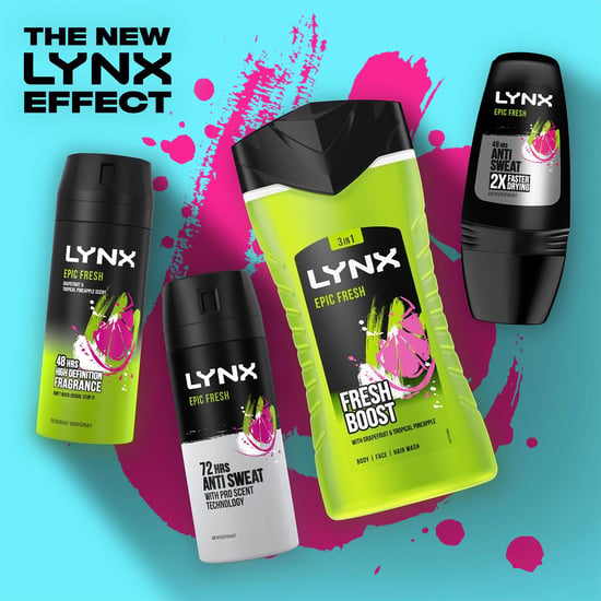 Lynx Epic Fresh Antiperspirant Aerosol Deodorant Spray 72H Protection 150ml, 3pk - Image 2