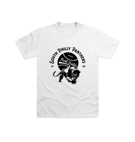 South Philly Panthers White T-Shirt - Image 1