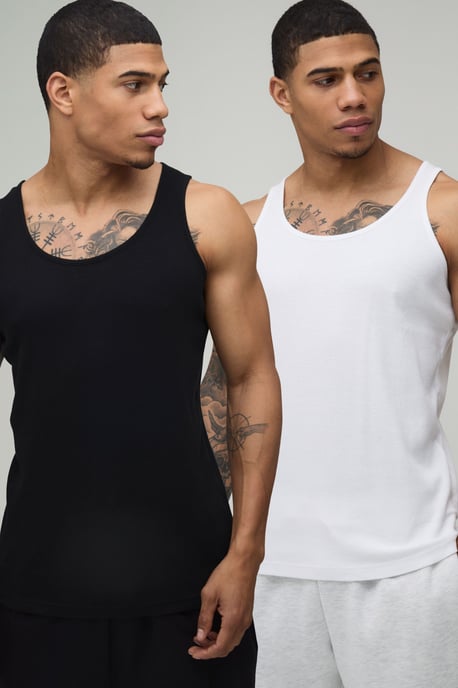 Basic Regular Fit Ribbed Vest - Image 1