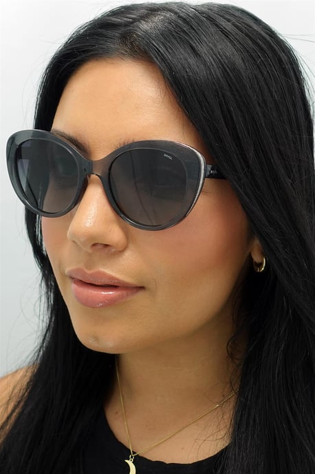 INVU Cat Eye Womens Transparent Grey Grey Polarized B2041 - Image 6
