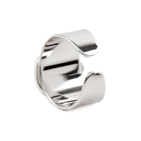 Luxenter sheak ring i metallegering och blå agat, rodiumpläterad yta - Image 4