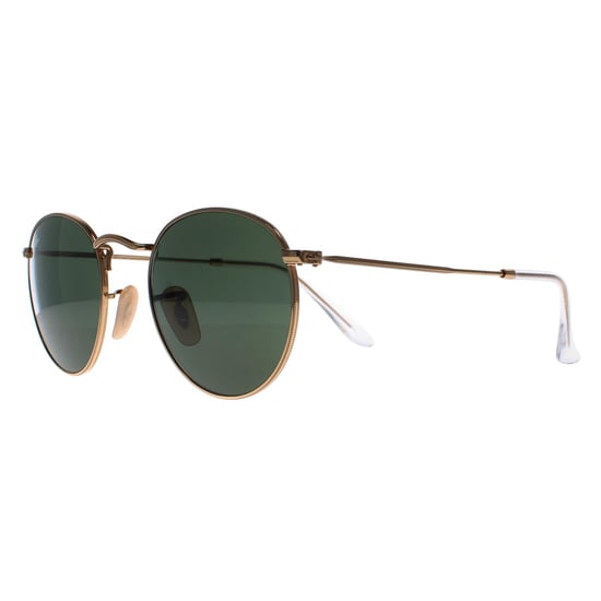 Ray-Ban Runda Unisex Guld Gröna Solglasögon RB3447 Rund Metall - Image 2