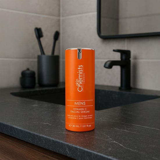 skinChemists Men's Anti-Ageing Vitamin C Facial Serum 30ml for Acne, Blemishes, Large Pores, Brightening - Image 5