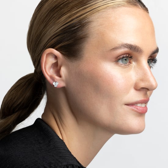 Luxenter oorbellen, 925 sterling zilveren en gerhodineerde dolk oorbellen met glanzende zirkonia's - Image 2