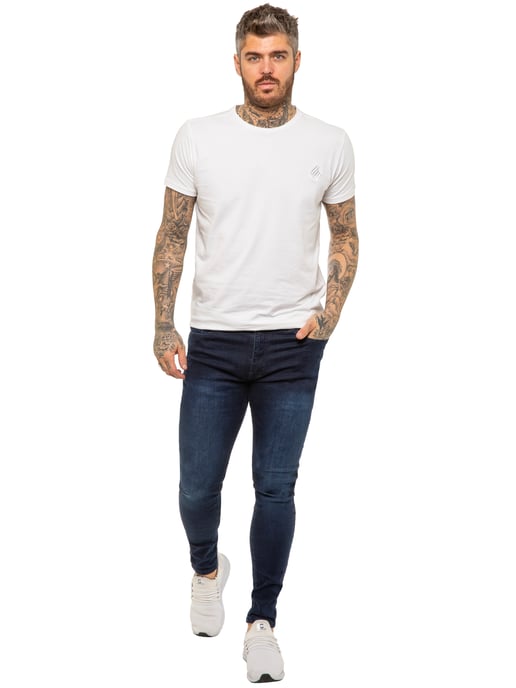 Enzo Mens Skinny Super Stretch Denim Jeans - Image 5